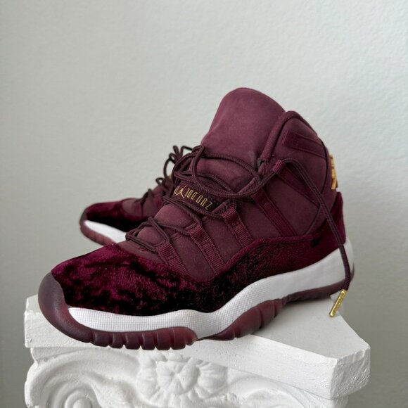 Air Jordan 11 Retro GG Heiress ‘Velvet’ Maroon Gold | Size 7.5 | Rare Worn Once - Picture 1 of 6